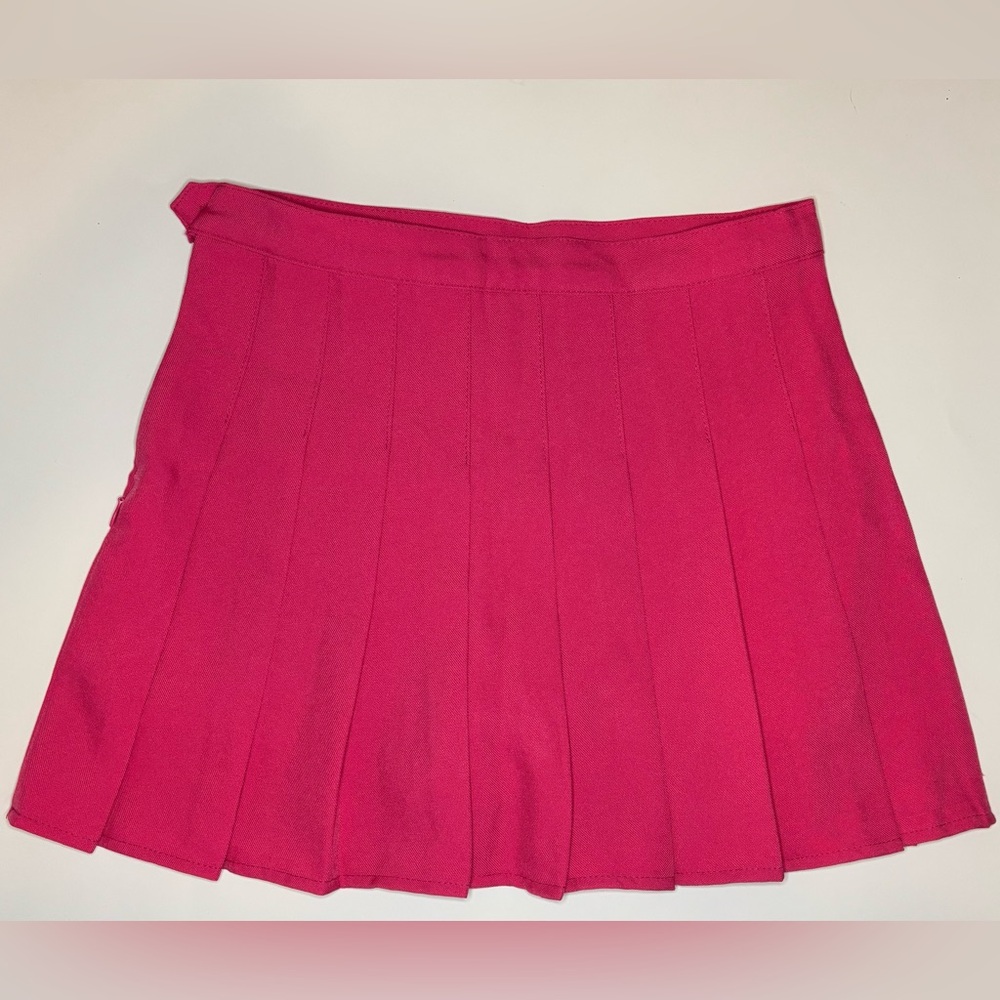 Fashion & Dyt Pleated Skirt with Built-in Shorts Hot Pink Size Medium - Picture 2 of 8